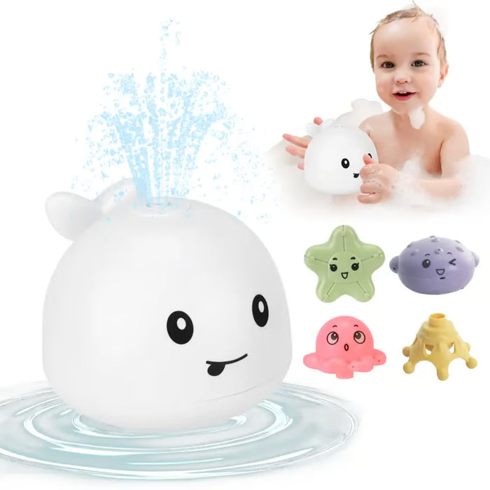 Water-Activated Glowing Sprayer Toy | Baby Bath & Pool Fountain Sprinkler for 1 2 3 Year Old Kids | Toddler Gift for 1st Birthday